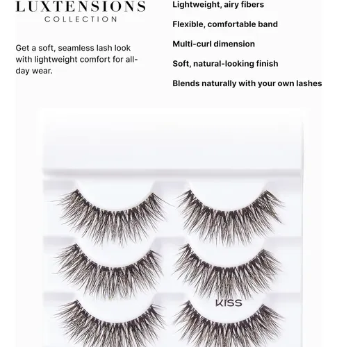 Pestañas Postizas Kiss Luxtensions Cashmere 14mm
