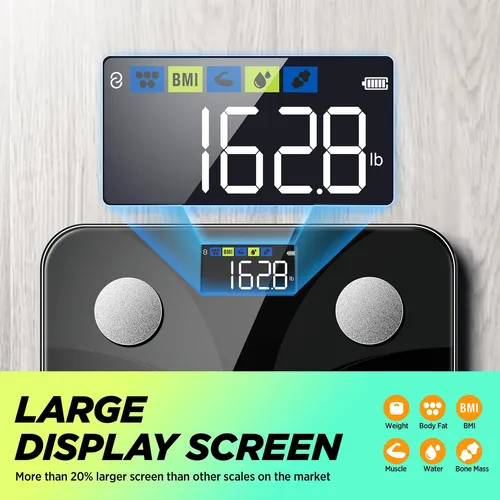 Báscula Digital Runstar Para El Peso Corporal Y El Porcentaj Negro