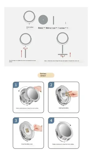Calidad Superior Espejo De Tocador Led Recargable Para