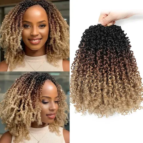 Cabello De Ganchillo Aksice Yanky Twist, 8 Paquetes De 8 Pul