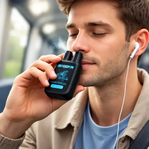 Inhalador Nasal Doble Portátil Aroma Refrescante Compacto Menta