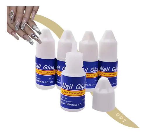 Pegamento X1 Nail Glue Para Uñas Postizas Tips Strass Gotero