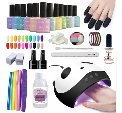 Kit Cabina Le Esmaltes Semipermanentes Removedor Uv Base Top