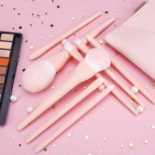 Set De Brochas De Maquillaje Msq 8 Piezas Con Estuche Para B