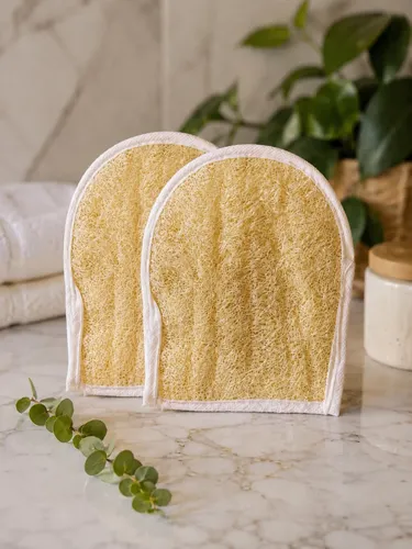 Guante Exfoliante Pack X2 Manopla Grande Vegetal