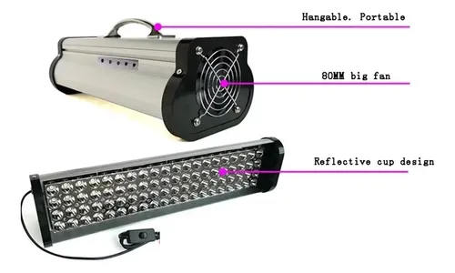 Lámpara Led Uv 365nm 2000w Para Curado Rápido