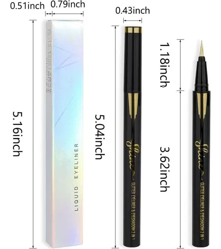 Delineador Líquido Plateado Evpct 1u Shimmer Silver