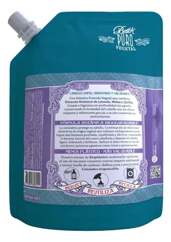 Shampoo Fluido Sachet Lavanda Lemongrass 380ml Boti-k