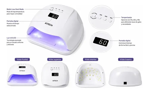 Cabina Uñas Led Uv 24w Sensor Secado Rápido Manicura Y Pedic