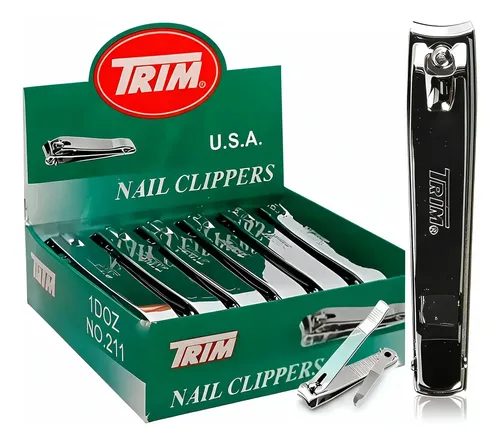 Corta Uñas Alicates Acero Inox Trim 7.5cm Grande X 12 Udes