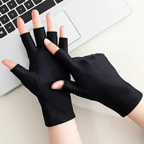 Guantes Sin Dedos Para Eczema Negros Hidratantes Nocturnos