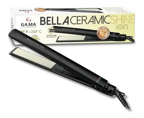 Gama Planchita De Pelo Ultra Slim Gama  Ceramic Shine Ion Negro