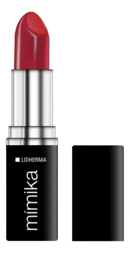 Labial Mímika Lipstick Hidratante Con Hialurónico Lidherma Acabado Mate Color Ruby Red