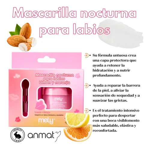 Mascarilla Nocturna P/ Hidratacion Labios Mely Con Aplicador