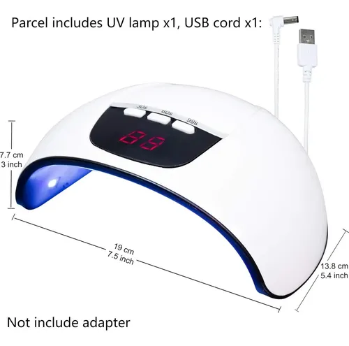 Lámpara Led Uv 54w Funshowcase Para Curado De Resina Y