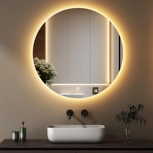 Espejo Led Circular 80 Cm Touch Fria O Calida