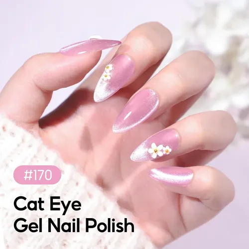 Set Cat Eye Peacecolor 6 Esmaltes Gel Con Efecto Magnético