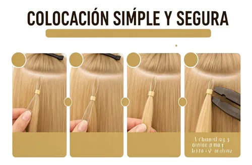 100 Microring Siliconados Para Extensiones Y Cortinas