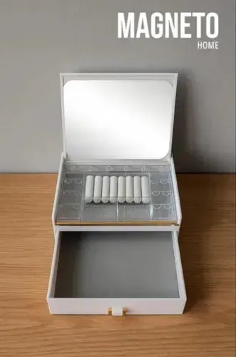 Organizador De Maquillaje Alhajero Con Espejo