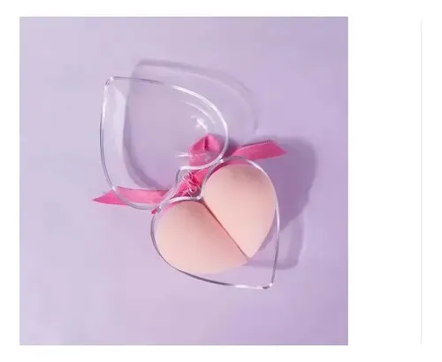 Set X2 Esponjas Blender Forma Corazón Maquillaje Base