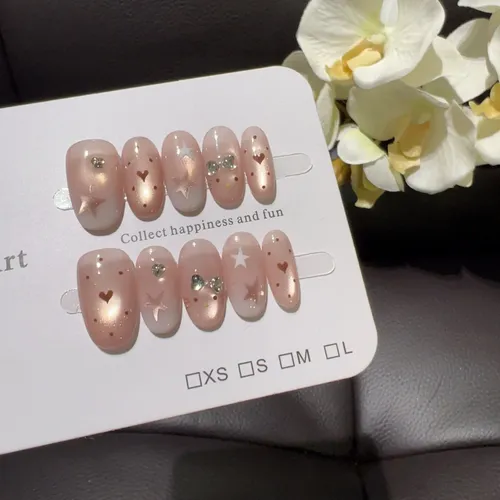 Calidad Superior Parche For Uñas En Polvo Desnudo Love Star