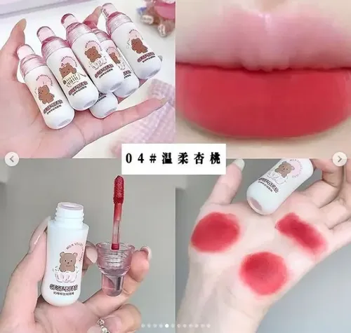 Gege Bear Labial Mate Terciopelo Milk Velvet Botellita
