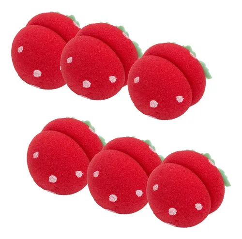 6pcs Bolas De Espuma Suave Esponja Rizador De Pelo Rodillos