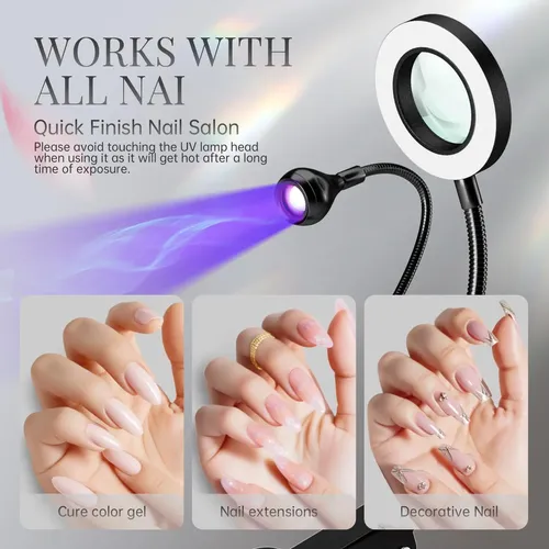 Lámpara Uv Secador De Uñas Negra 4 Niveles Brillo