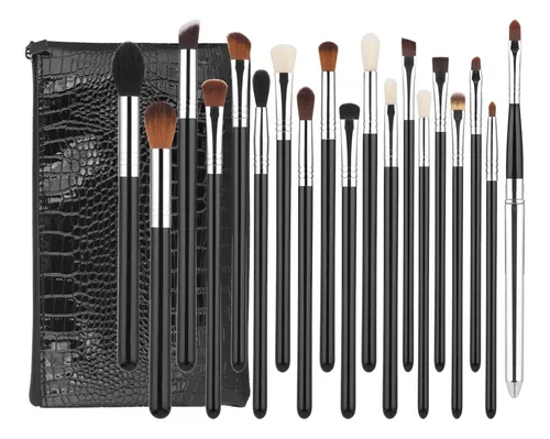 Set De 19 Brochas Para Ojos Con Estuche
