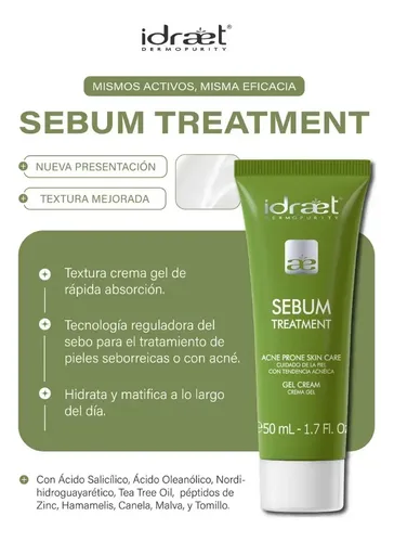 Idraet Acne Sebum Crema Gel Regulador Piel Grasa