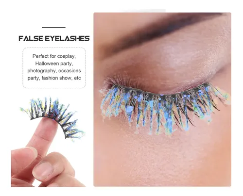 4pairs Vibrant Glitter Makeup Lashes For Full, Thick Look