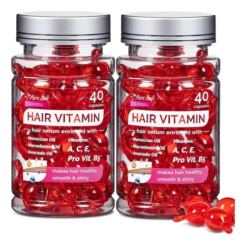 Cápsulas De Aceite Capilar Sérum Con Vitaminas 80u