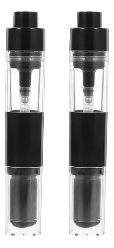 Brocha Para Polvo Recargable De 2 Piezas, Aerosol De Viaje R Negro