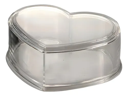 Caja Maquillaje Corazon Con Tapa Organizador Acrilico Mihaus