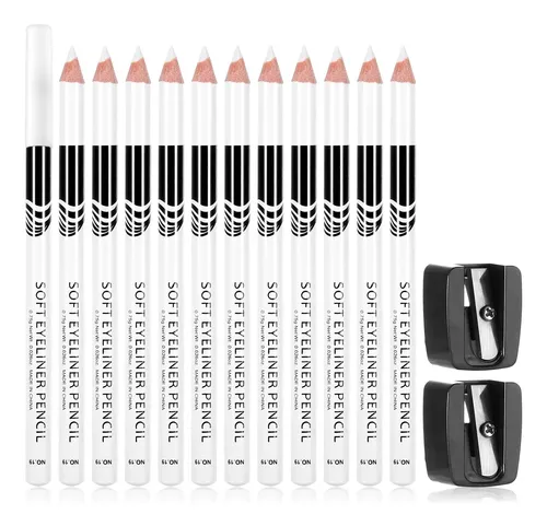 Lápiz De Peluquería Lxuejie 12 Uds Blanco 14cm + 2 Afilador