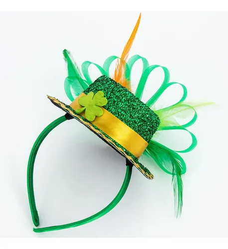Diadema De San Patricio Aro De Pelo Verde Para Accesorios De