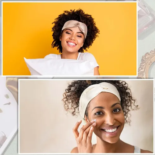 Paquete De 9 Cintas Elásticas De Satén Para El Cabello Y Dia