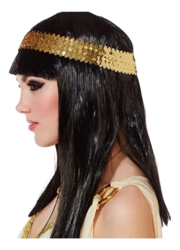 Peluca Egipcia Cleopatra Cotillon Disfraz Fiesta Carioca
