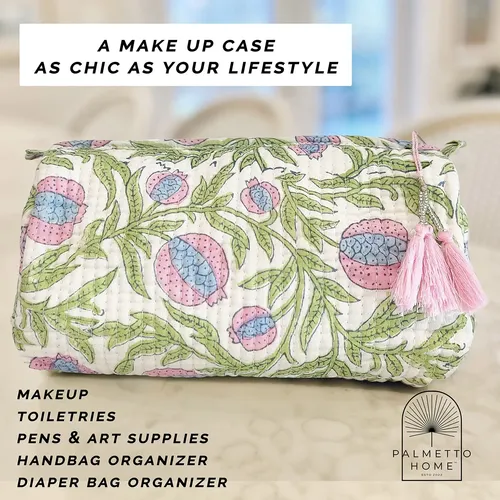 Neceser Y Estuche De Maquillaje Palmetto Home Block Print Ro