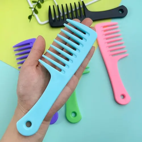 F= Peine Bolsillo Dientes Anchos Antiestático Rizado Niño