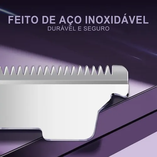 Depiladora Eléctrica Morada Uso Húmedo Inalámbrica 1.5v