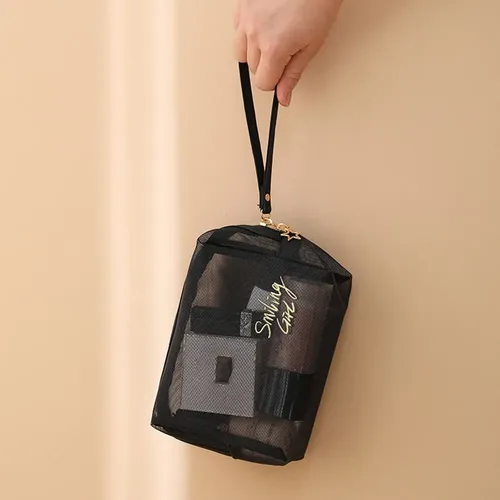 Neceser De Malla Portátil Organizador De Maquillaje