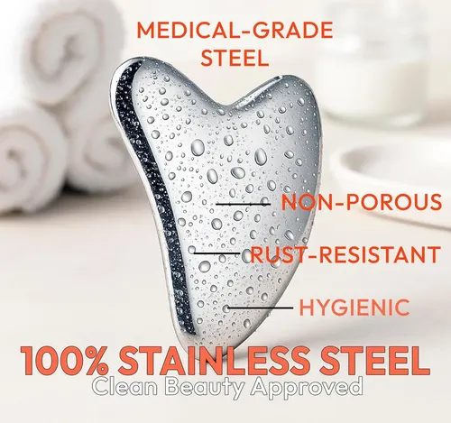 Herramienta Gua Sha Metal Para Masaje Facial Y Drenaje