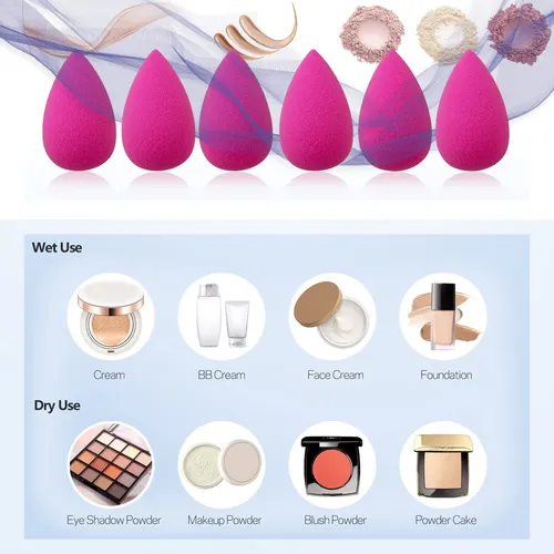 Esponja De Maquillaje Con Copos De Nieve, Minicopos De Nieve