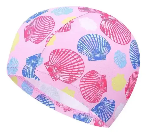 Gorro De Natación Infantil De Poliéster De Sarga Rosa