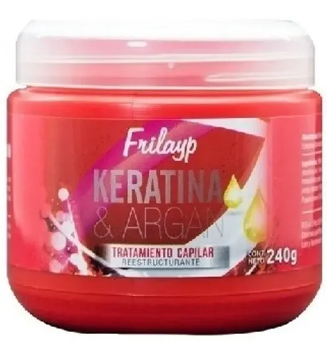 Shampoo Acondicionador Mascara Frilayp Keratina Argan 370cc