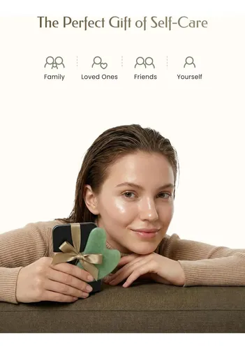 Masajeador Facial De Jade Verde Gua Sha Tool Tophld