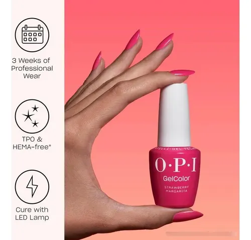 Esmalte En Gel Opi Gelcolor Led Cure Con Base Y Top Coat De