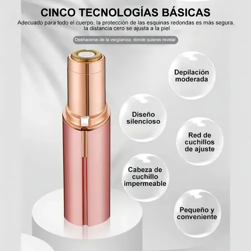 D Depiladora Facial Eléctrica Fopnew Flawless Recargable