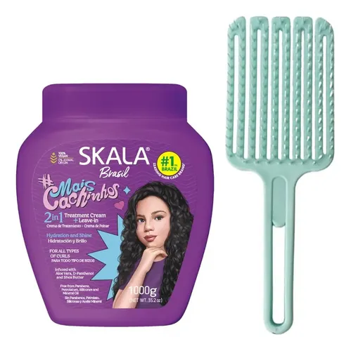 Baño Skala Mais Cachinhos Niñas + Cepillo Para Rulos